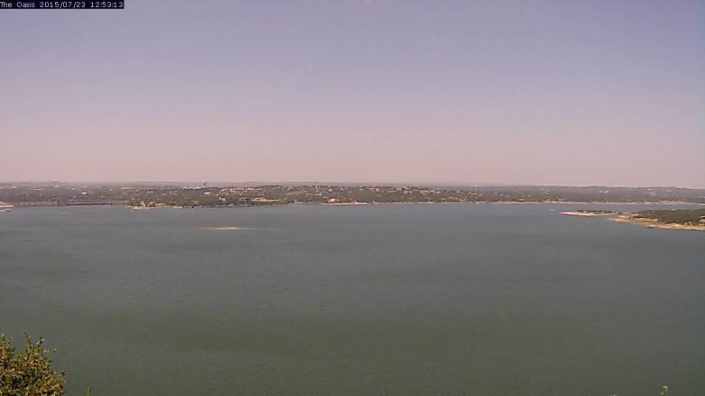 Lake Travis webcam, July 23, 2015 12:00 PM CT