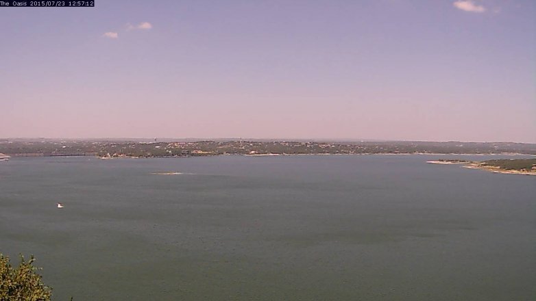 Lake Travis webcam, July 23, 2015 12:05 PM CT