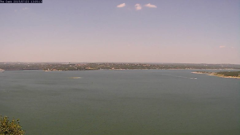 Lake Travis webcam, July 23, 2015 12:10 PM CT
