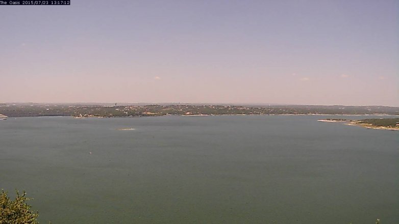 Lake Travis webcam, July 23, 2015 12:25 PM CT