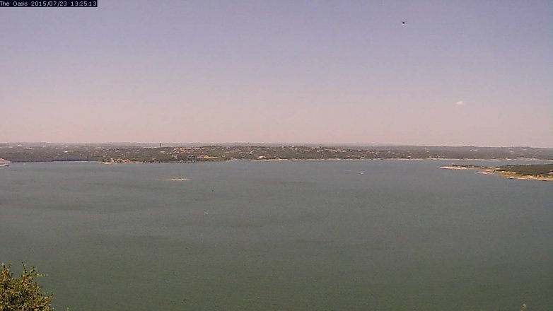 Lake Travis webcam, July 23, 2015 12:30 PM CT