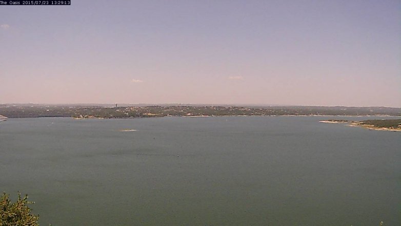 Lake Travis webcam, July 23, 2015 12:35 PM CT