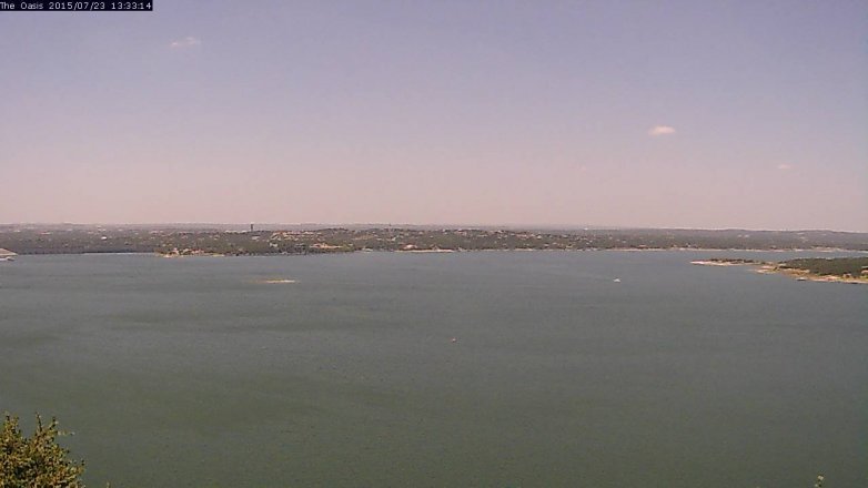 Lake Travis webcam, July 23, 2015 12:40 PM CT