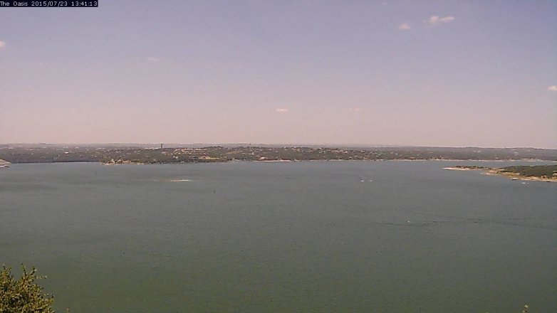 Lake Travis webcam, July 23, 2015 12:45 PM CT
