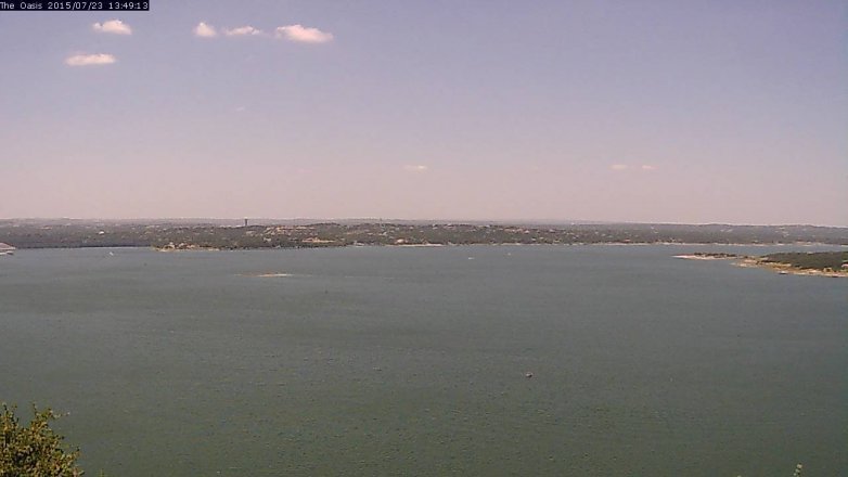 Lake Travis webcam, July 23, 2015 12:55 PM CT