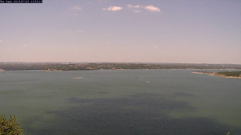 Lake Travis webcam, July 23, 2015 1:00 PM CT