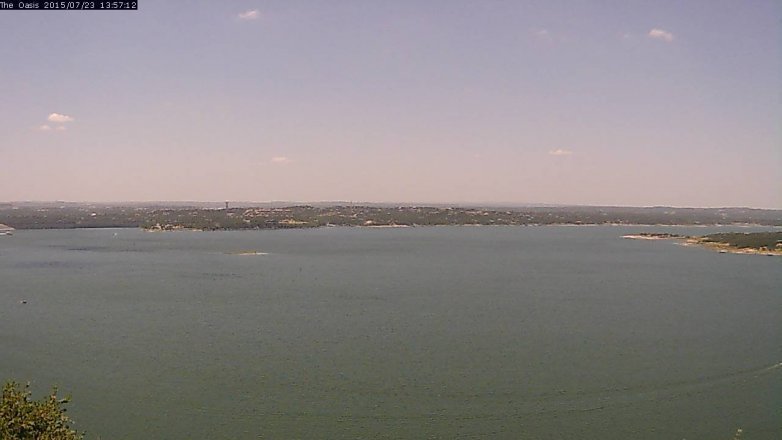 Lake Travis webcam, July 23, 2015 1:05 PM CT