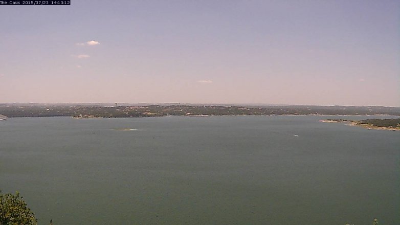 Lake Travis webcam, July 23, 2015 1:20 PM CT