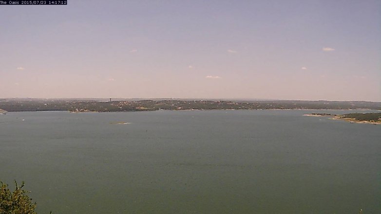 Lake Travis webcam, July 23, 2015 1:25 PM CT