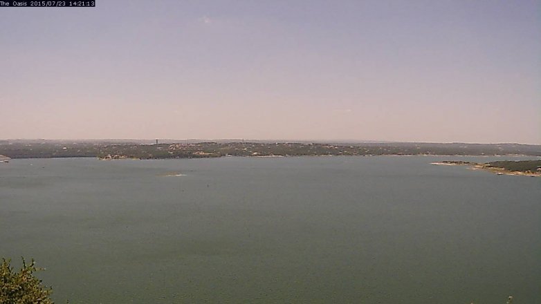 Lake Travis webcam, July 23, 2015 1:30 PM CT