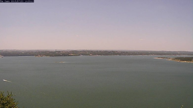Lake Travis webcam, July 23, 2015 1:35 PM CT