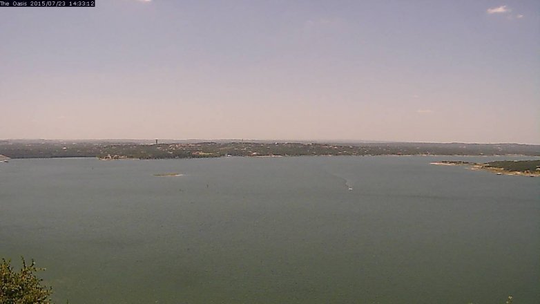 Lake Travis webcam, July 23, 2015 1:40 PM CT