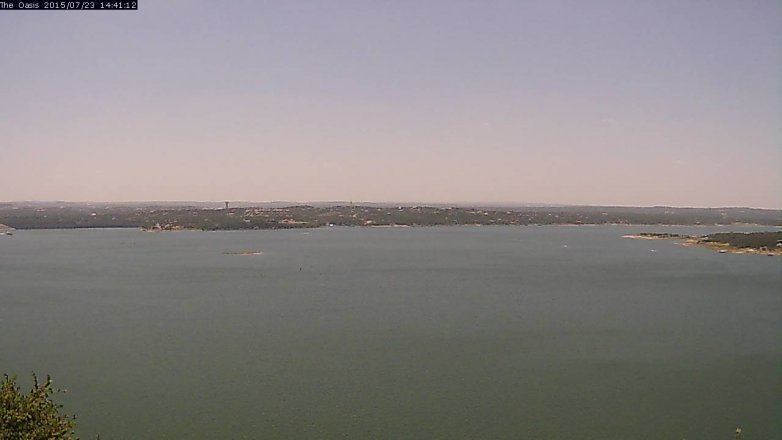 Lake Travis webcam, July 23, 2015 1:50 PM CT