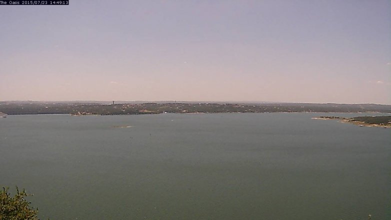Lake Travis webcam, July 23, 2015 1:55 PM CT