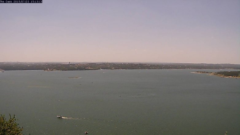 Lake Travis webcam, July 23, 2015 2:20 PM CT