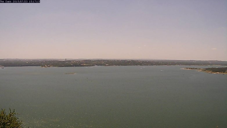 Lake Travis webcam, July 23, 2015 2:25 PM CT