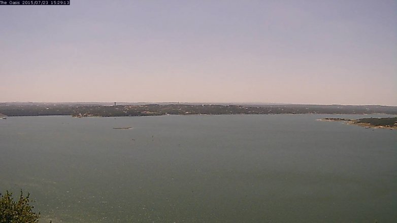 Lake Travis webcam, July 23, 2015 2:35 PM CT