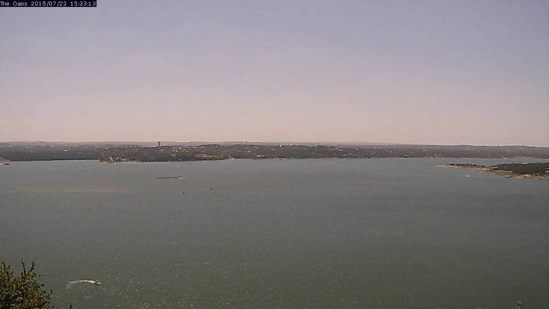 Lake Travis webcam, July 23, 2015 2:40 PM CT