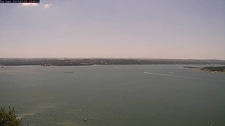 Lake Travis webcam, July 23, 2015 2:50 PM CT