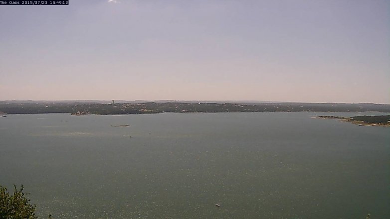 Lake Travis webcam, July 23, 2015 2:55 PM CT