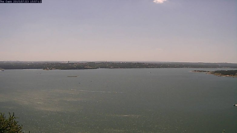 Lake Travis webcam, July 23, 2015 3:05 PM CT