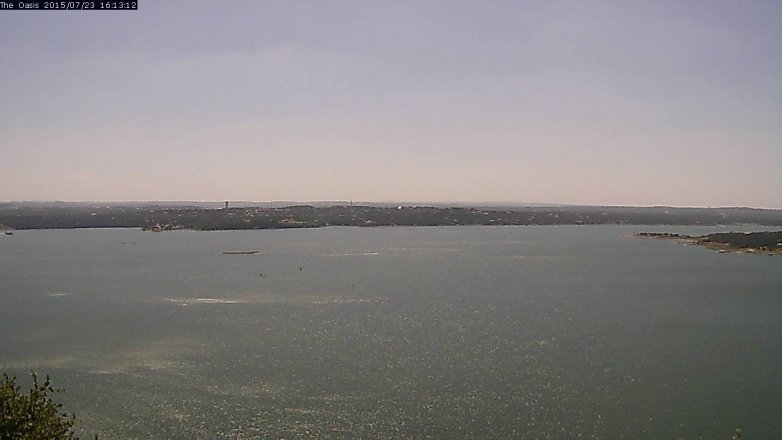 Lake Travis webcam, July 23, 2015 3:20 PM CT