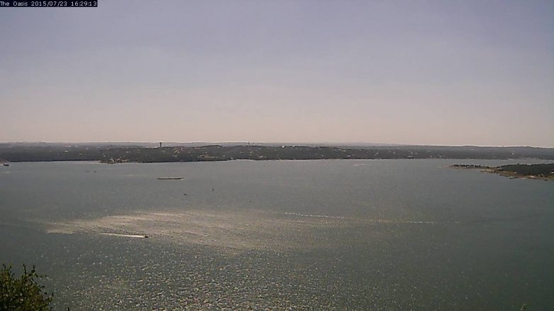 Lake Travis webcam, July 23, 2015 3:35 PM CT