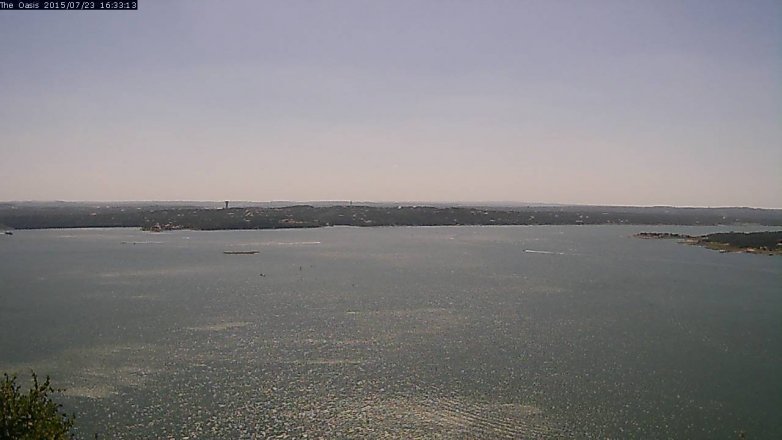 Lake Travis webcam, July 23, 2015 3:40 PM CT
