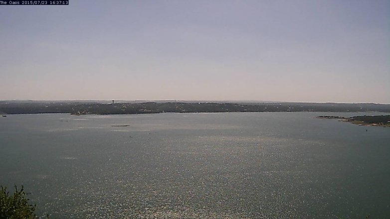 Lake Travis webcam, July 23, 2015 3:45 PM CT
