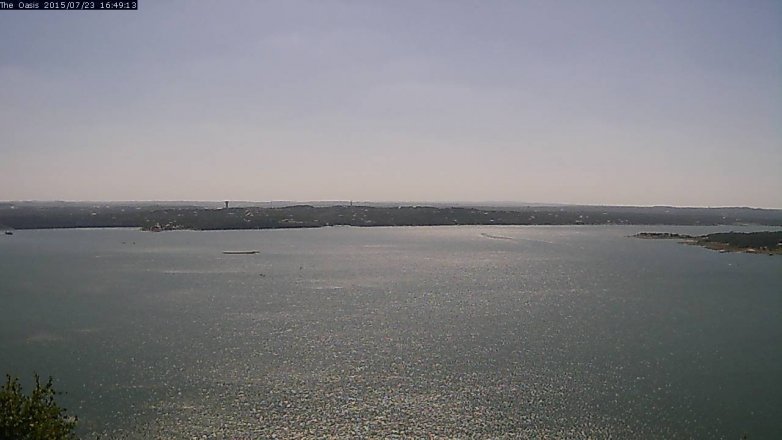 Lake Travis webcam, July 23, 2015 3:55 PM CT