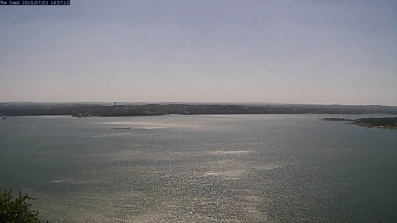 Lake Travis webcam, July 23, 2015 4:05 PM CT
