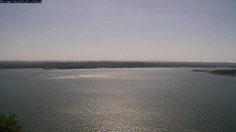 Lake Travis webcam, July 23, 2015 4:10 PM CT