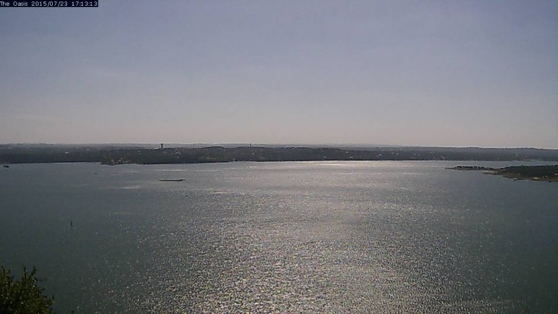 Lake Travis webcam, July 23, 2015 4:20 PM CT