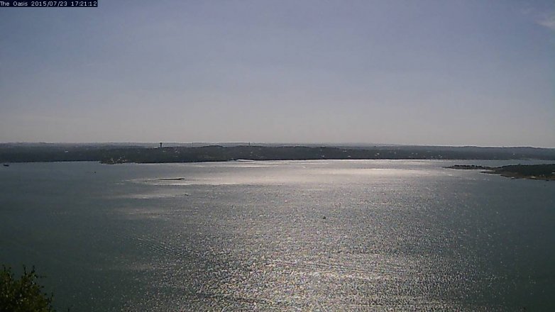 Lake Travis webcam, July 23, 2015 4:25 PM CT