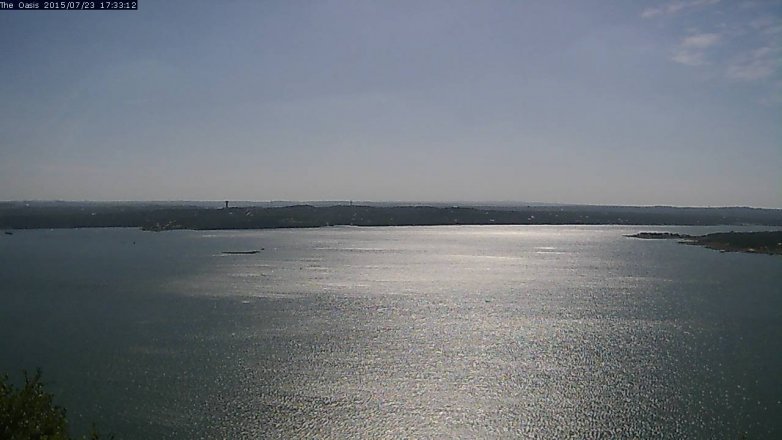 Lake Travis webcam, July 23, 2015 4:40 PM CT