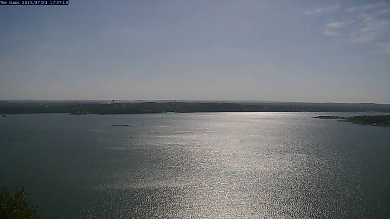 Lake Travis webcam, July 23, 2015 4:45 PM CT
