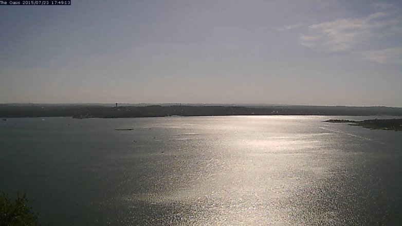 Lake Travis webcam, July 23, 2015 4:55 PM CT