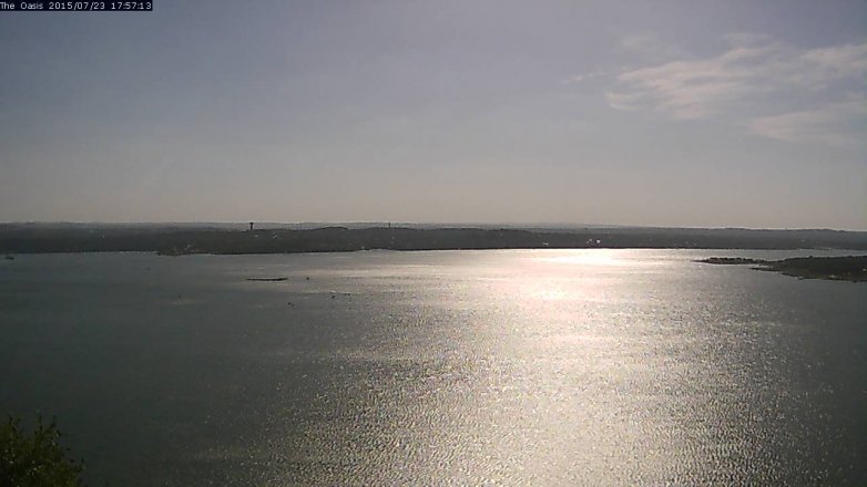 Lake Travis webcam, July 23, 2015 5:05 PM CT