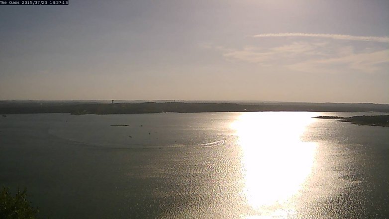 Lake Travis webcam, July 23, 2015 5:35 PM CT