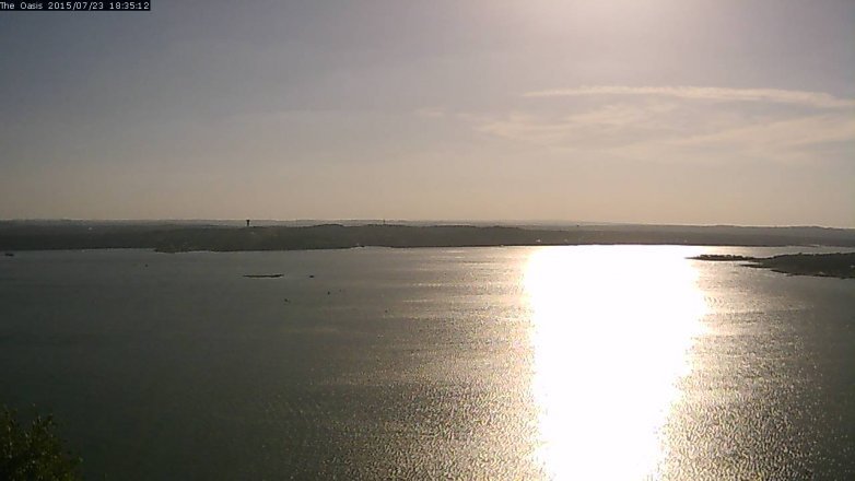Lake Travis webcam, July 23, 2015 5:40 PM CT