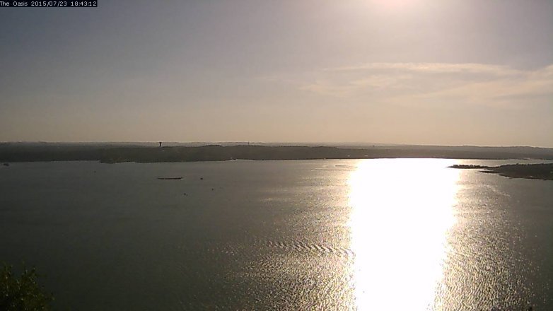 Lake Travis webcam, July 23, 2015 5:50 PM CT