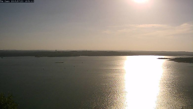 Lake Travis webcam, July 23, 2015 5:55 PM CT