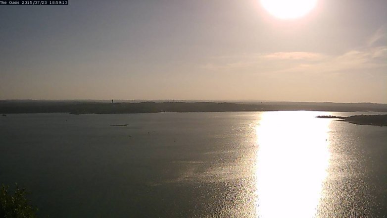 Lake Travis webcam, July 23, 2015 6:05 PM CT