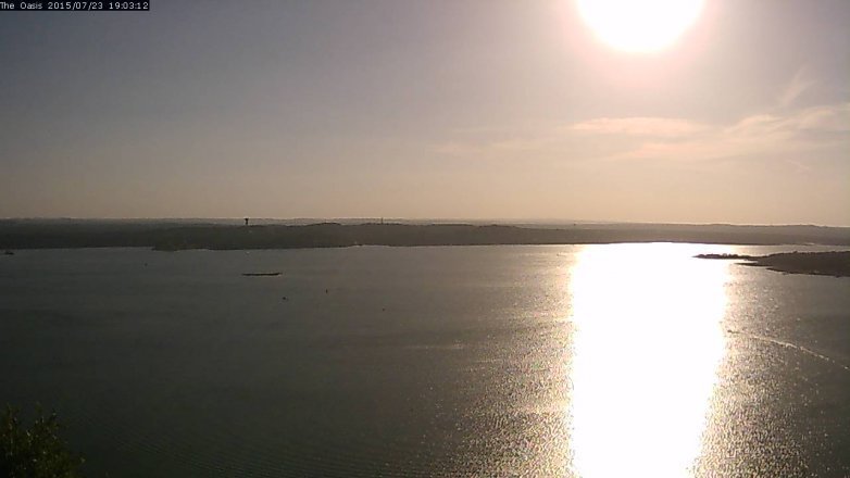 Lake Travis webcam, July 23, 2015 6:10 PM CT