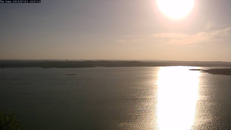 Lake Travis webcam, July 23, 2015 6:15 PM CT