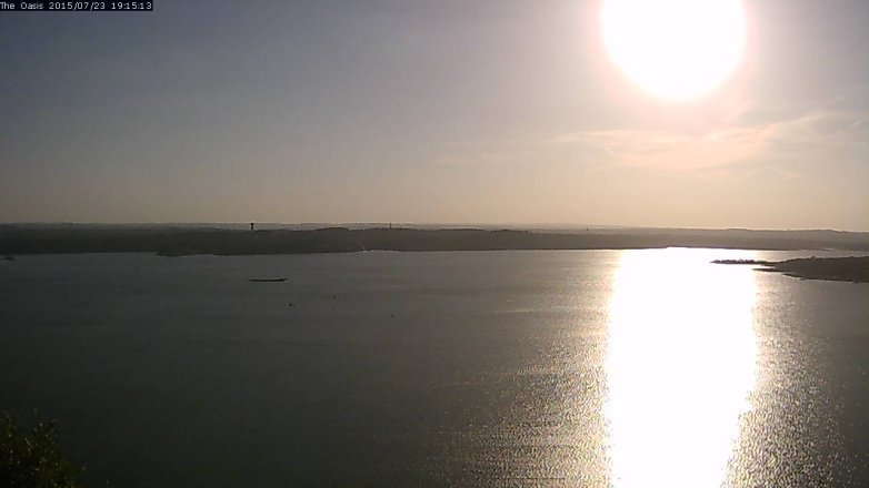 Lake Travis webcam, July 23, 2015 6:20 PM CT