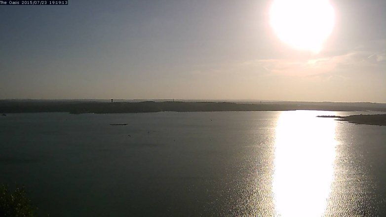 Lake Travis webcam, July 23, 2015 6:25 PM CT