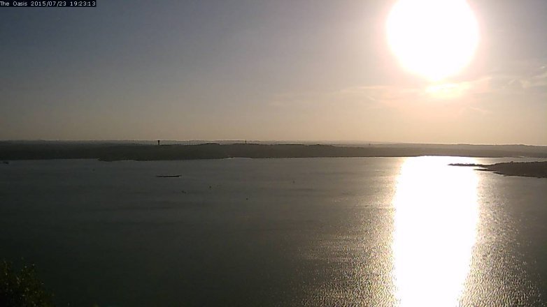 Lake Travis webcam, July 23, 2015 6:30 PM CT