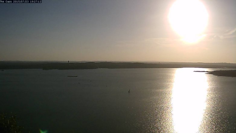 Lake Travis webcam, July 23, 2015 6:35 PM CT
