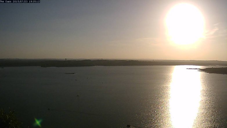 Lake Travis webcam, July 23, 2015 6:45 PM CT